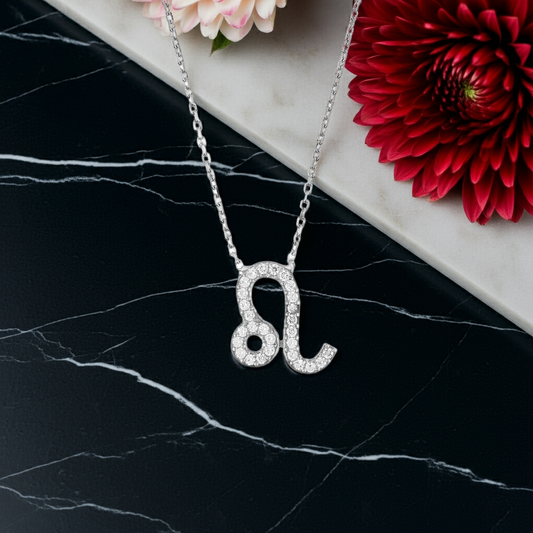 Celestia Luxe Necklace: Radiant Leo (Silver)
