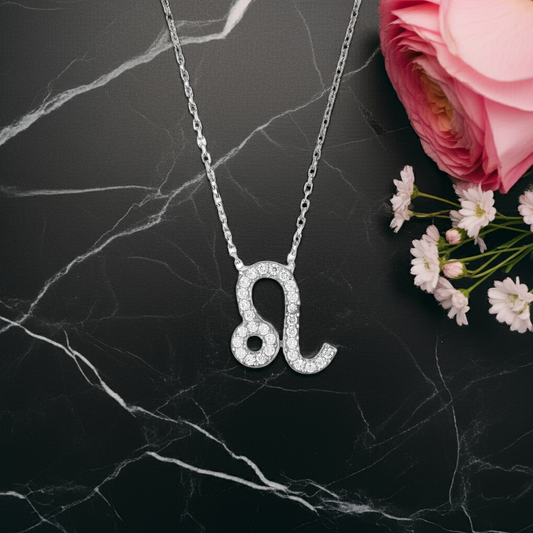 Celestia Luxe Necklace: Radiant Leo (Silver)