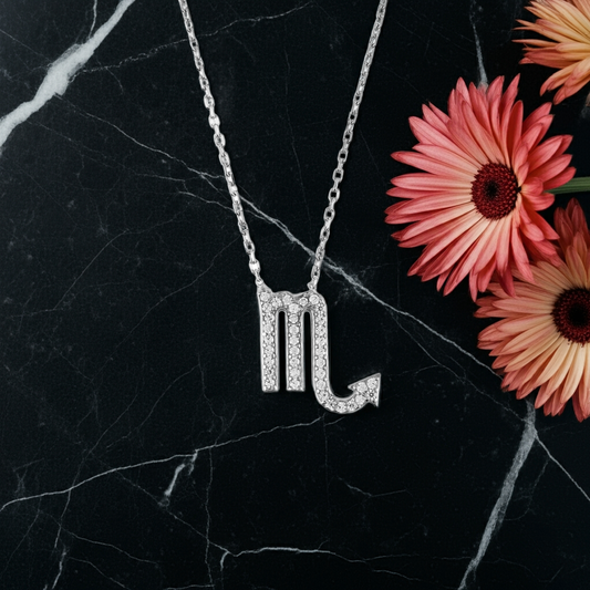Celestia Luxe Necklace: Fierce Scorpio (Silver)