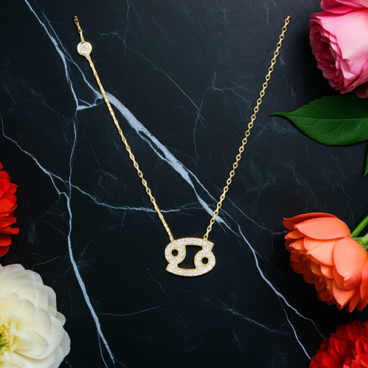 Celestia Luxe Necklace: Gentle Cancer (Gold)