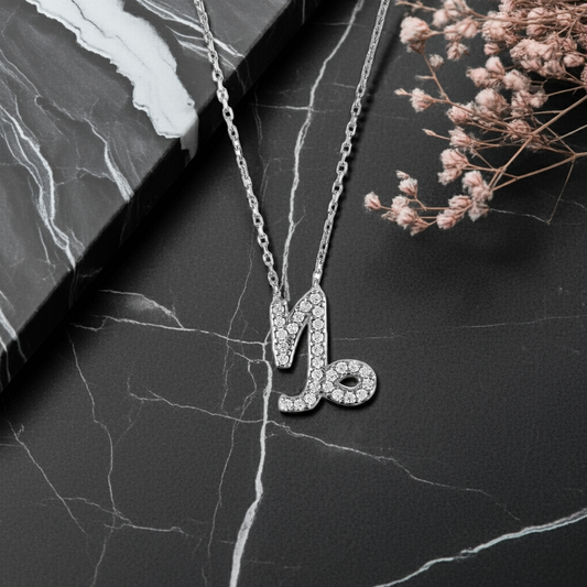 Celestia Luxe Necklace: Ambitious Capricorn (Silver)