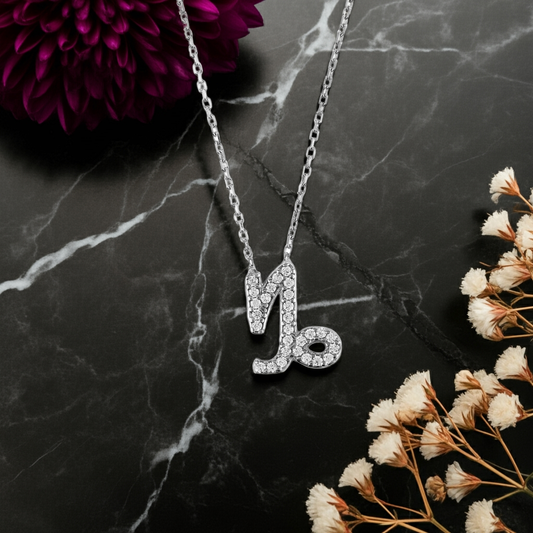 Celestia Luxe Necklace: Ambitious Capricorn (Silver)