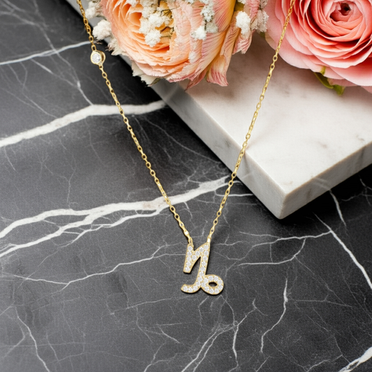 Celestia Luxe Necklace: Ambitious Capricorn (Gold)