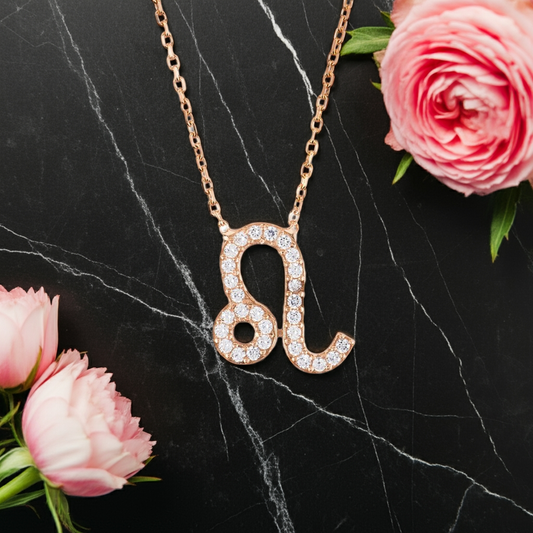 Celestia Luxe Necklace: Radiant Leo (Rosé Gold)