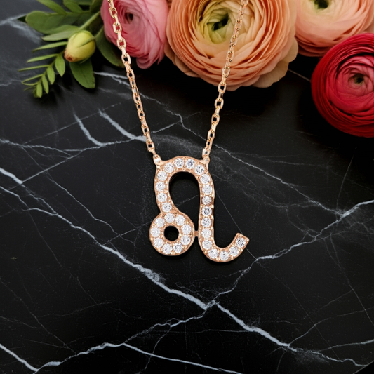 Celestia Luxe Necklace: Radiant Leo (Rosé Gold)