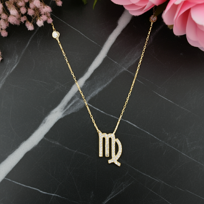 Celestia Luxe Necklace: Elegant Virgo (Gold)
