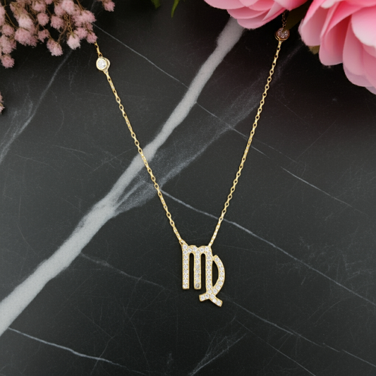 Celestia Luxe Necklace: Elegant Virgo (Gold)