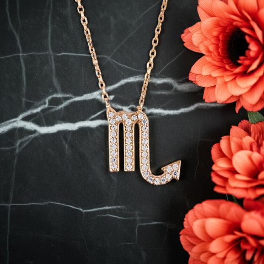 Celestia Luxe Necklace: Fierce Scorpio (Rosé Gold)