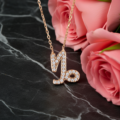 Celestia Luxe Necklace: Ambitious Capricorn (Rosé Gold)