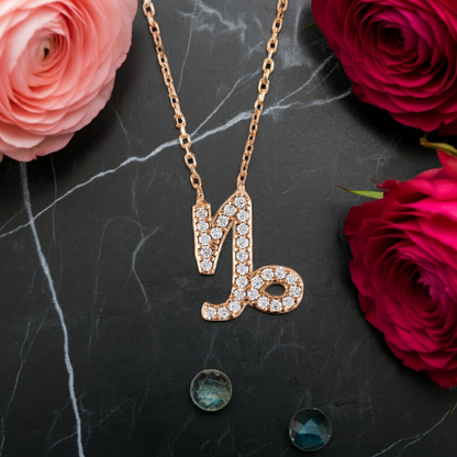 Celestia Luxe Necklace: Ambitious Capricorn (Rosé Gold)