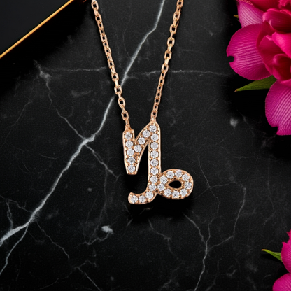 Celestia Luxe Necklace: Ambitious Capricorn (Rosé Gold)