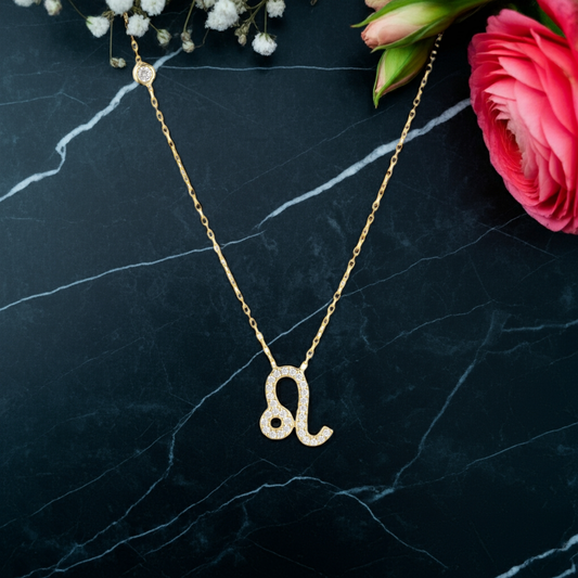 Celestia Luxe Necklace: Radiant Leo (Gold)