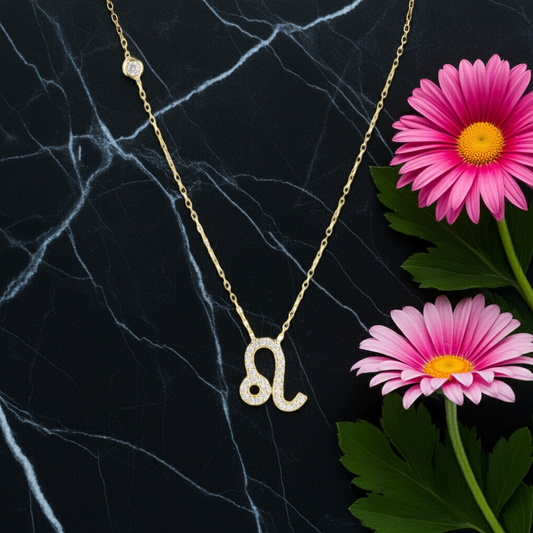 Celestia Luxe Necklace: Radiant Leo (Gold)