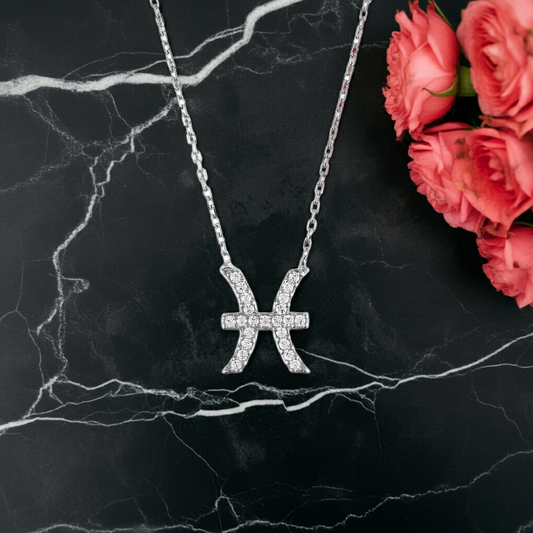 Celestia Luxe Necklace: Dreamy Pisces (Silver)